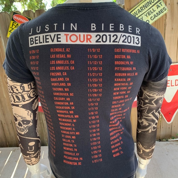 Justin Bieber Believe tour 20012/2013 rap T-shirt Size S - Picture 3 of 6